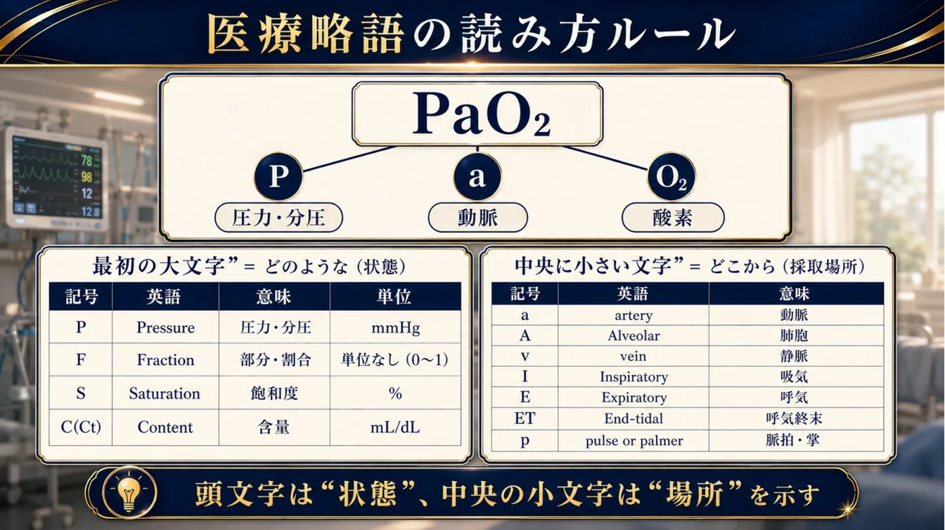 医療略語の読み方ルール
