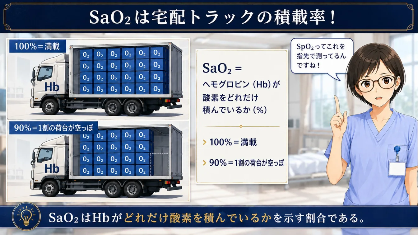 SaO₂は宅配トラックの積載率！