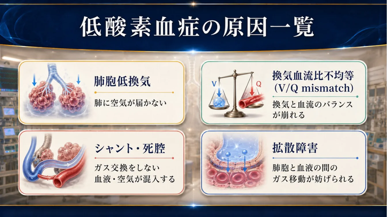 低酸素血症の原因一覧